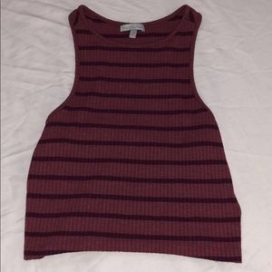 Burgundy Cropped Tank Top